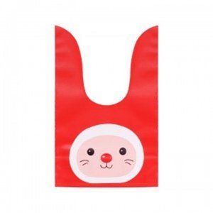 레드 토끼 캐릭터 포장 봉투 (10매입) (4size선택)