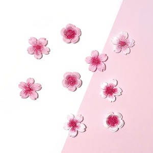 수제몰드 - 벚꽃 2종 9구 실리콘몰드 , 캔들 양초 데코